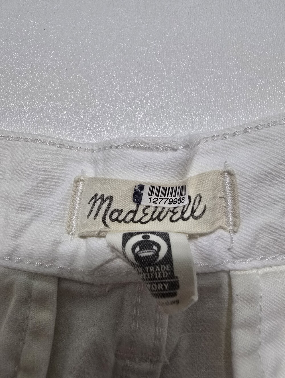 Madewell White Harlow Jean Cotton Size 30 - Picture 10 of 15